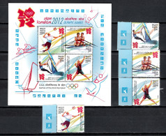 India 2012 Olympic Games London, Handball, Rowing Etc. Set Of 4 + S/s MNH - Zomer 2012: Londen