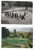 2 POSTCARDS GIANT CHESS BOARD  AUASTRALA  NEW SOUTH WALES KANGAROO  VALLEY GOLF COURSE - Schach