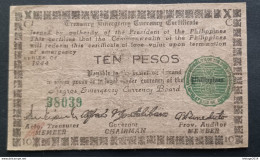 BANKNOTE PHILIPPINES 1944 Emergency Issue Negros Emergency Currency Board PRINTAGE 800,000 CIRCULATED - Filipinas