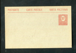 "D.ABST.GEB.-OBERSCHLESIEN" 1920, Postkarte Mi. P 1 ** (R0161) - Silésie