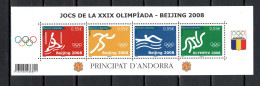 Andorra French 2008 Olympic Games Beijing, Swimming, Judo Etc. S/s MNH - Sommer 2008: Peking