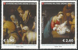 Ordre De Malte SMOM 1187/88 Adoration Des Bergers - Religieux