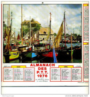 ALMANACH DES PTT 1976 HONFLEUR  LIEUTENANCE ET PORT ET VILLAGE - Grand Format : 1971-80