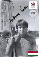 HUNGARY - ORIG.AUTOGRAPH - RAKUSZ ÉVA - OLYMPIC SILVER MEDAL - KAYAK - 1988 SEOUL - Sportspeople