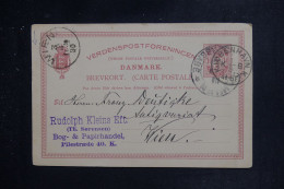 DANEMARK - Entier Postal De Copenhague Pour L'Autriche En 1890 - L 151250 - Postwaardestukken