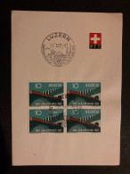 CARTE TT TP SAN GOTTARDO 10 BLOC DE 4 OBL.21 5 57 LUZERN - Lettres & Documents