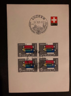 CARTE TP GRAPHIC 5 BLOC DE 4 OBL.21 5 57 LUZERN - Covers & Documents