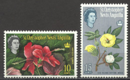 St Christopher, Nevis And Anguilla, 1963, Flowers, Flora, Nature, MNH, Michel 145-146 - St.Christopher-Nevis-Anguilla (...-1980)