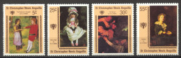 St Christopher, Nevis And Anguilla, 1979, IYC, International Year Of The Child, Paintings, MNH, Michel 383-386 - St.Cristopher-Nevis & Anguilla (...-1980)