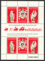 St Christopher, Nevis And Anguilla, 1978, Silver Jubilee Queen Elizabeth, Coronation, Royal, MNH Sheet, Michel 347-349 - San Cristóbal Y Nieves - Anguilla (...-1980)