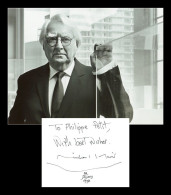 Richard Meier - American Architect & Artist - Signed Card + Photo - 1998 - COA - Peintres & Sculpteurs