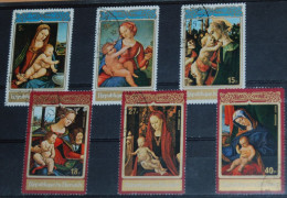 BURUNDI 1972, Paintings, Art, Mi #899-904, Used - Madonnas