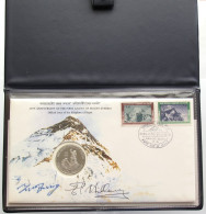 NEPAL 25th Anniversary 1st Ascent Of Mount Everest Silver Medal 1978 PROOF #bs20 0059 - Népal