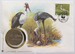 MALAWI MEDAL 30 YEARS OF WWF PROOF NUMISBRIEF STATIONERY #bs18 0253 - Malawi