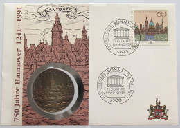 GERMANY BRD MEDAL HANNOVER 1991 NUMISBRIEF STATIONERY #bs18 0225 - Andere & Zonder Classificatie