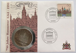 GERMANY BRD MEDAL HANNOVER 1991 NUMISBRIEF STATIONERY #bs18 0229 - Altri & Non Classificati