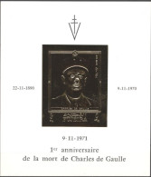 Fujeira 1972, De Gaulle, BF IMPERFORATED GOLD - De Gaulle (General)