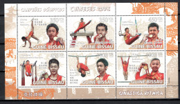 Guinea - Bissau 2009 Olympic Games Beijing, Chinese Winners, Gymnastics Sheetlet MNH - Summer 2008: Beijing