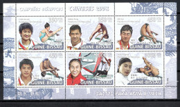 Guinea - Bissau 2009 Olympic Games Beijing, Chinese Winners, Water Sport Sheetlet MNH - Estate 2008: Pechino