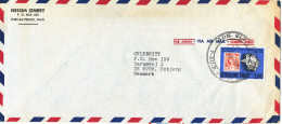 Haiti Air Mail Cover Sent To Denmark Single Franked UPU 100th Anniversary - Haïti