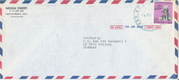 Haiti Air Mail Cover Sent To Denmark Single Franked - Haïti