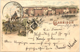 Hanau - Gruss Aus Der Garnison - Litho - Hanau