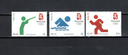 Malta 2008 Olympic Games Beijing, Shooting, Swimming Etc. Set Of 3 MNH - Ete 2008: Pékin