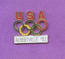 Rare Pins Jeux Olympiques Albertville 1992 Usa N266 - Giochi Olimpici