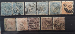 ESPANA ESPAGNE SPAIN 1865 - 1868 Isabela II,11 Timbres Denteles Avec Nuances Entre Yvert No 73 - 98 Ob Bon Etat General - Used Stamps