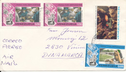 Venezuela Cover Sent To Denmark Topic Stamps - Venezuela