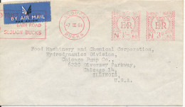 Great Britain Cover With Meter Cancel Slough Bucks 7-3-1961 Sent To USA - Briefe U. Dokumente