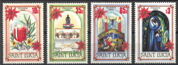 St Lucia, 1984, Christmas, MNH, Michel 684-687 - St.Lucie (1979-...)