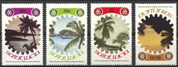 St Lucia, 1980, Rotary, Palm Trees, MNH, Michel 519-522 - St.Lucie (1979-...)