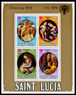 St Lucia, 1980, International Year Of The Child, IYC, United Nations, MNH, Michel Block 19 - St.Lucie (1979-...)