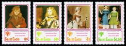 St Lucia, 1979, International Year Of The Child, IYC, UNICEF, United Nations, MNH, Michel 462-465 - St.Lucie (1979-...)