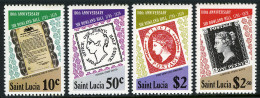 St Lucia, 1979, Death Of Rowland Hill, UPU, United Nations, MNH, Michel 467-470A - St.Lucia (1979-...)