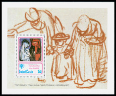 St Lucia, 1979, International Year Of The Child, IYC, UNICEF, United Nations, MNH, Michel Block 17 - St.Lucia (1979-...)