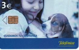 P-553 TARJETA DE ESPAÑA DE CUIDAMOS TU CONFIANZA DEL 09/04 Y TIRADA 5500 (CAN-PERRO-DOG) - Chiens