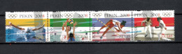 Poland 2008 Olympic Games Beijing, Swimming, Volleyball, Fencing Etc. Strip Of 4 MNH - Ete 2008: Pékin