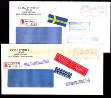 Svezia, Gosta Svensson Textil AB, Vastra Frolunda, 5 Tariffe, Tessili,a.m.,ema,meter,freistempel (abcDZ) (7 Buste,3 Scan - Automaatzegels [ATM]