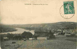 95 - Vetheuil - Panorama Et Vue Des Cotes - Oblitération Ronde - CPA - Voir Scans Recto-Verso - Vetheuil