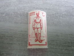 Guinée Française - Tirailleur Sénégalais - 1f.+1f. - Helio Vaugirard Paris - Rouge-orange - Neuf - Année 1941 - - Unused Stamps