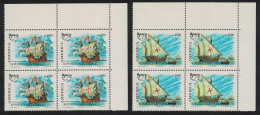 Argentina America Voyages Of Discovery Magellan 2v Corner Blocks Of 4 1991 MNH SG#2258-2259 - Nuovi