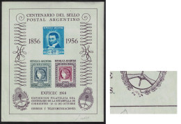 Argentina 1st Argentine Stamps 3v MS ERROR 1956 MNH SG#886-888 MI#Block 11 - Nuevos