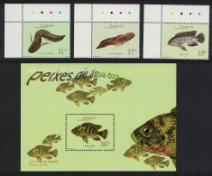 Angola Freshwater Fish 3v+MS Corners 2001 MNH SG#1620-MS1623 - Angola