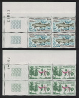 Andorra Fr. Trout Fish Trees Nature 2v Corner Blocks Of 4 Number 1983 MNH SG#F330-F331 MI#332-333 Sc#305-306 - Nuevos