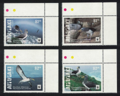 Aitutaki WWF Chatham Albatross Birds 4v Corners 2016 MNH SG#850-853 - Aitutaki