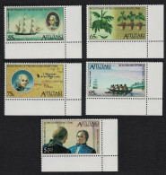 Aitutaki Bicentenary Of Discovery By Captain Bligh 5v Corners 1989 MNH SG#596-600 - Aitutaki