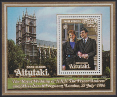 Aitutaki Royal Wedding Prince Andrew MS 1987 MNH SG#MS548 - Aitutaki