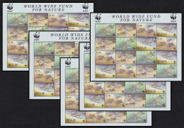 Bequia WWF Leatherback Turtle 5 Sheetlets [A] 2001 MNH MI#306-309 Sc#303 A-d - St.Vincent & Grenadines